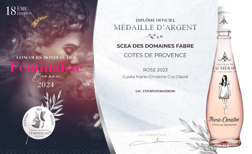 Médaille d'Argent pour la cuvée Marie-Christine Rosé Cru Classé !